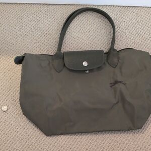 Green Tote Bag with Black Logo